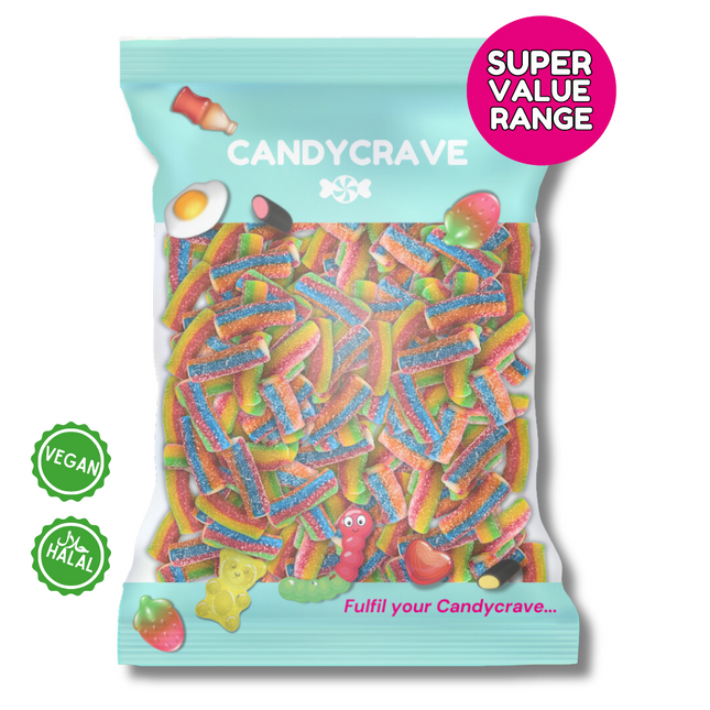Candycrave Super Value Fizzy Rainbow Pencils 1Kg