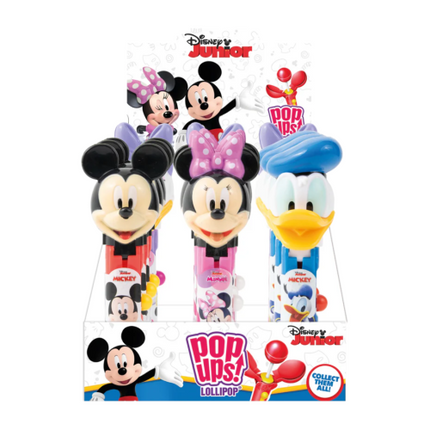 Bip Disney Mickey Mouse Junior Pop Up Lollipops 12x10g