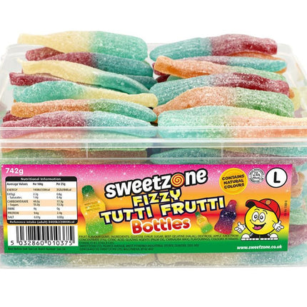 Sweetzone Giant Fizzy Tutti Frutti Bottles 740g
