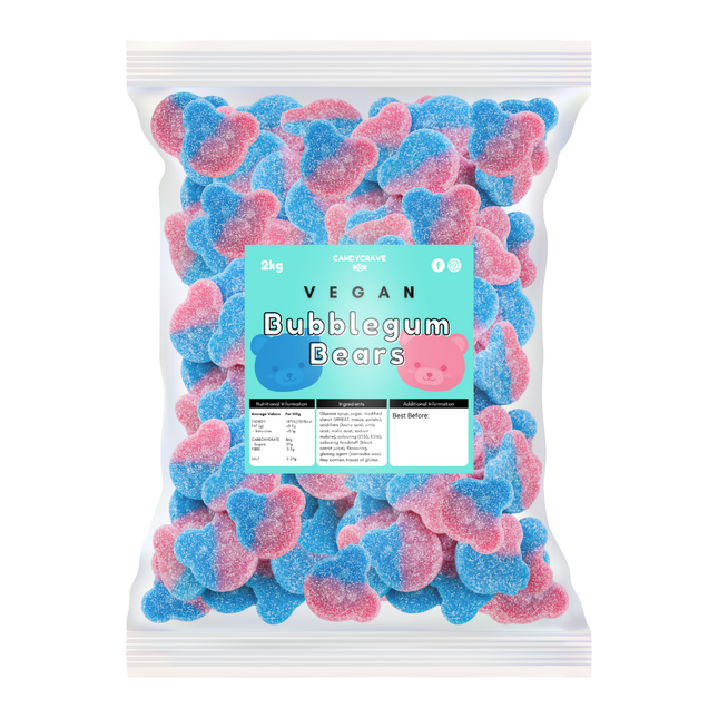 Candycrave Vegan Fizzy Bubblegum Bears 2kg