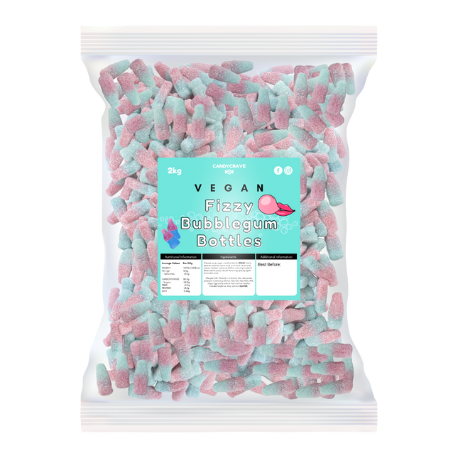 Candycrave Vegan Fizzy Bubblegum Bottles 2kg