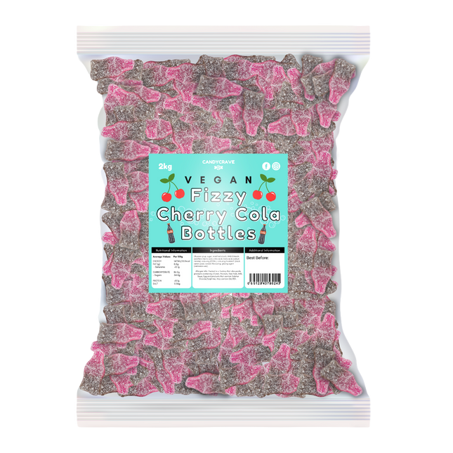 Candycrave Vegan Fizzy Cherry Cola Bottles 2kg
