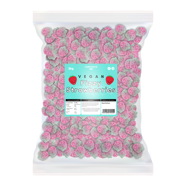 Candycrave Vegan Fizzy Strawberries 2kg