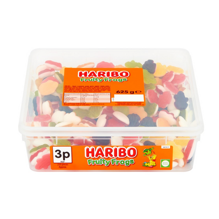 Haribo Fruity Frog Sweets – Haribo Gummy and Foam Frogs in a Tub