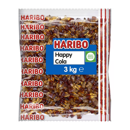 Haribo Happy Cola – 3kg Bulk Bag – Classic Cola Gummies