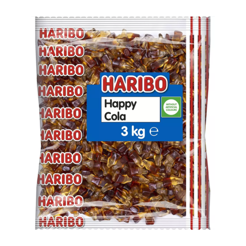 Haribo Happy Cola – 3kg Bulk Bag – Classic Cola Gummies