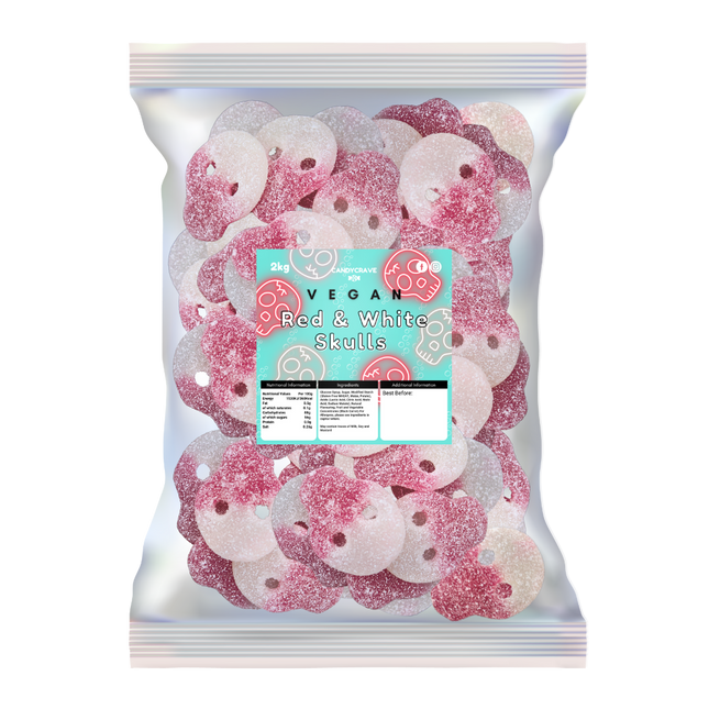 Candycrave Vegan Red and White Skulls 2kg