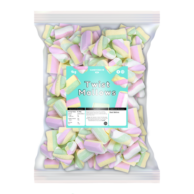 Candycrave Twist Mix Marshmallows 1kg