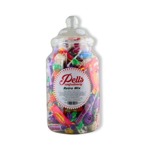 Retro Sweets Sweet Jar – Classic Retro Sweets Selection in a Traditional Sweet Jar